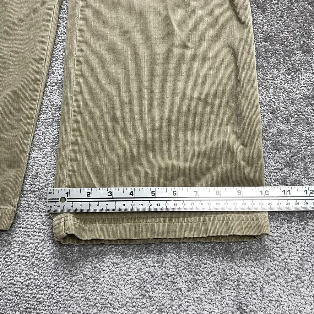 Columbia Chino Pants Mens 34 Beige Pockets Corduroy Straight Slacks Solid 34x31